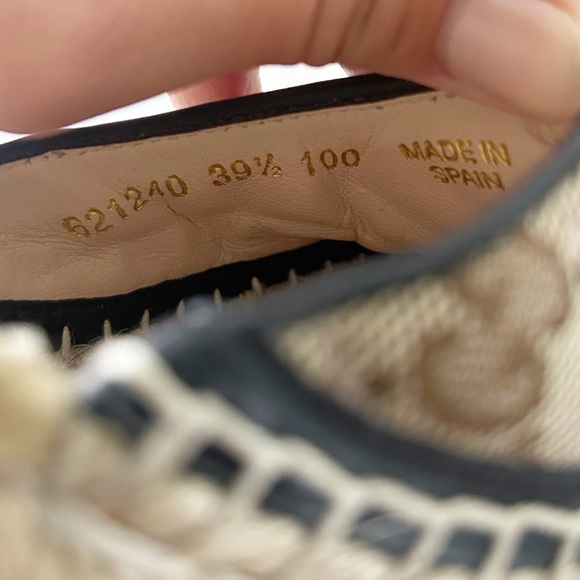 Gucci Marmont GG Matelasse Beige Platform Espadrille Wedges Sandals Size EU 39.5 - Picture 13 of 13